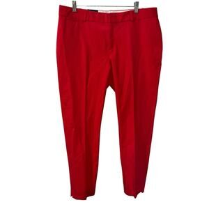 NWT CROWN & IVY 14 Red Ankle Pants Office Work